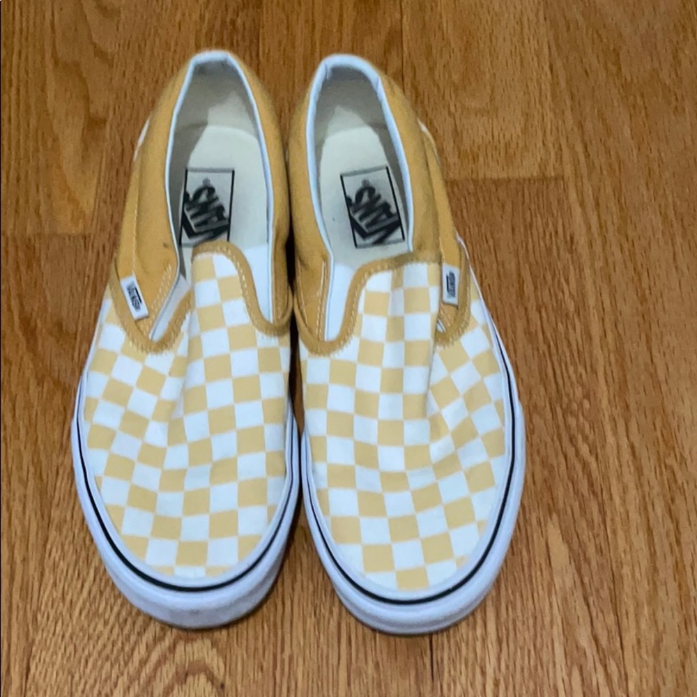Yellow checkered vans